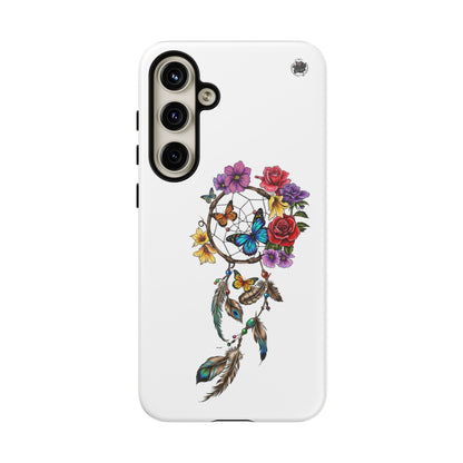 Dreamcatcher &  Butterflies White — Tough Galaxy S10-S25 Series Protective Cover