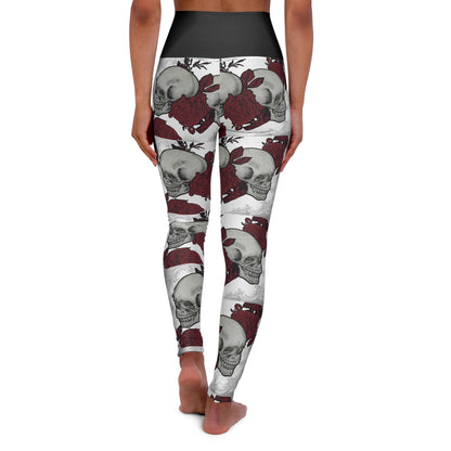Skulls and Roses Tattoo Artwork - Yoga Leggings