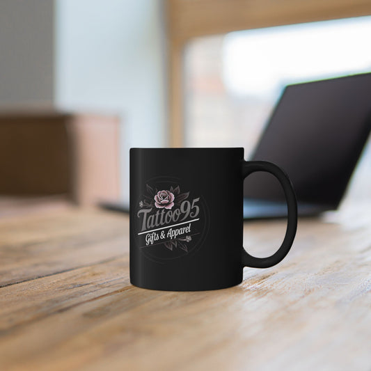 Tattoo95 Gifts & Apparel - Black Ceramic Coffee Mug — 11oz & 15oz