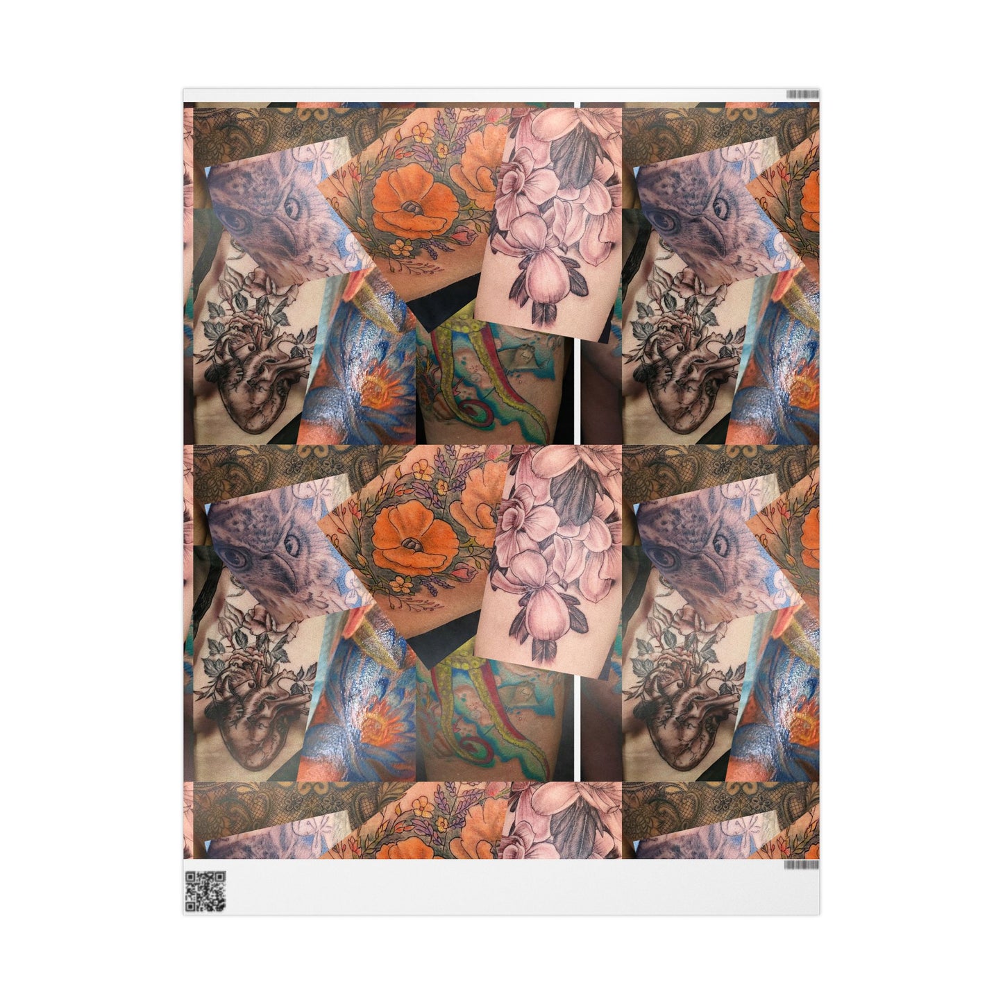 Nikki's Tattoo Studio Collection - Gift Wrapping - Original Tattoo Art Series 2 - Unique Gift Wrap Paper