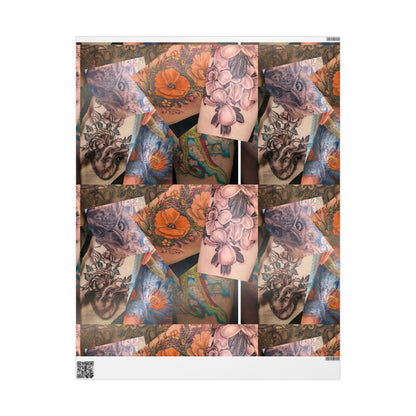 Nikki's Tattoo Studio Collection - Gift Wrapping - Original Tattoo Art Series 2 - Unique Gift Wrap Paper