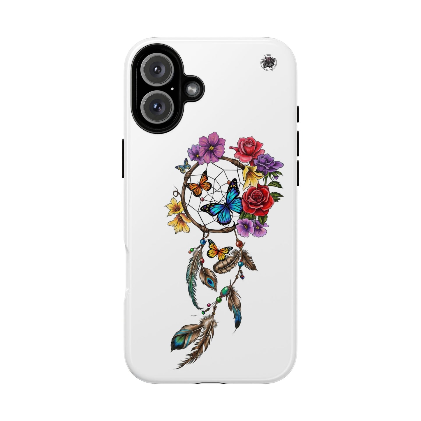 Dreamcatcher &  Butterflies White — Tough iPhone 17 - iPhone 11 Series Protective Cover