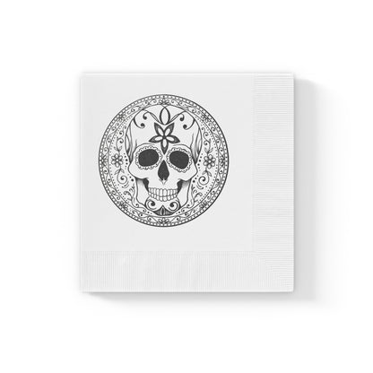 Sugar Skull - Cocktail Napkins — Day of the Dead Party Napkins