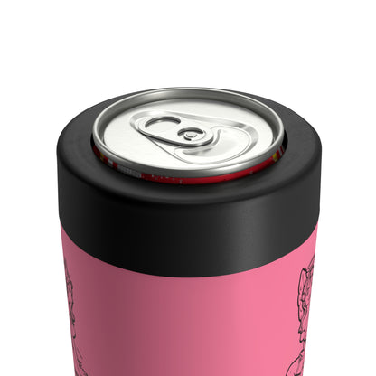Baddies Can Holder -- "Warning: Broken Halo"— Insulated Stainless Steel 12oz Cooler