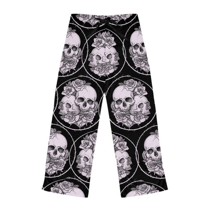 Roses Skull Pair - Pajama Pants — All-Over Print Lounge PJ Bottoms