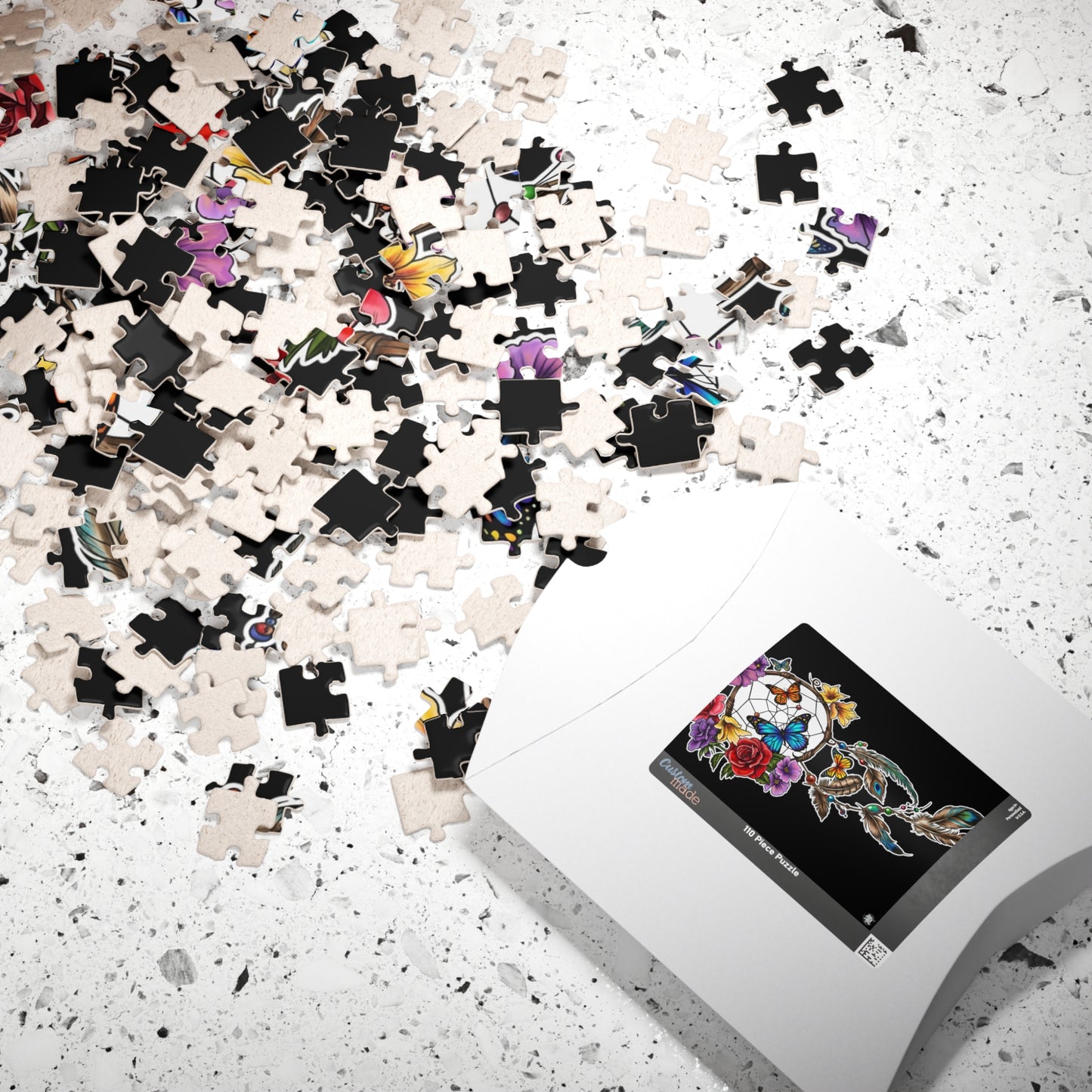 Dreamcatcher & Butterflies Puzzle — Vibrant Tattoo Artwork (110–1014 pcs)
