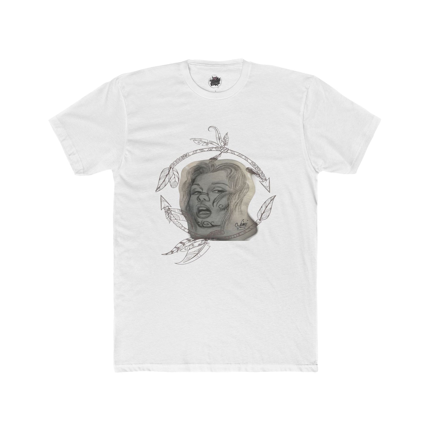 Painted Lady Face Tattoo Art T-Shirt — Artistic Graphic Cotton Tee