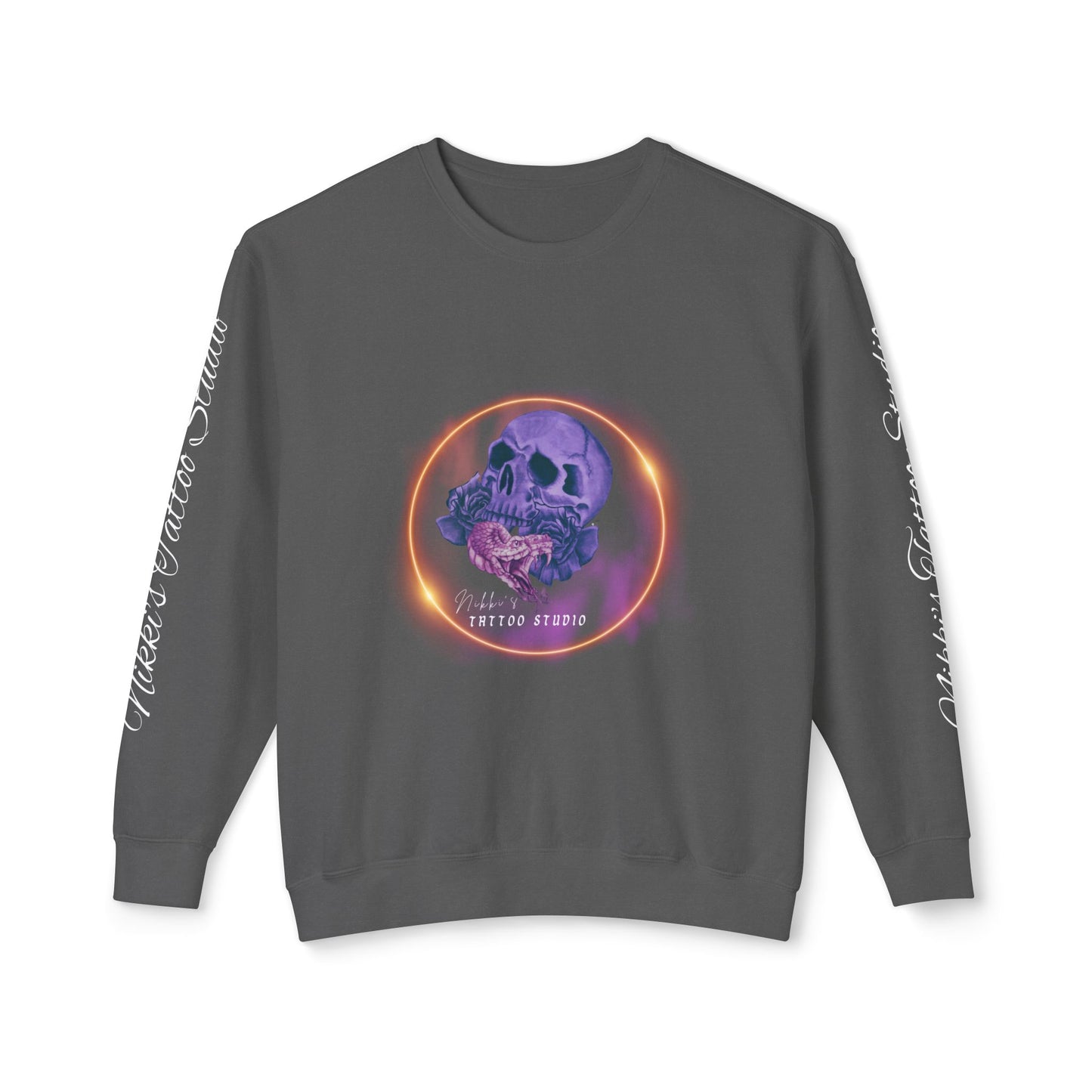 Nikki's Tattoo Studio Collection - Skull and Snake Logo - Crewneck sweatshirt