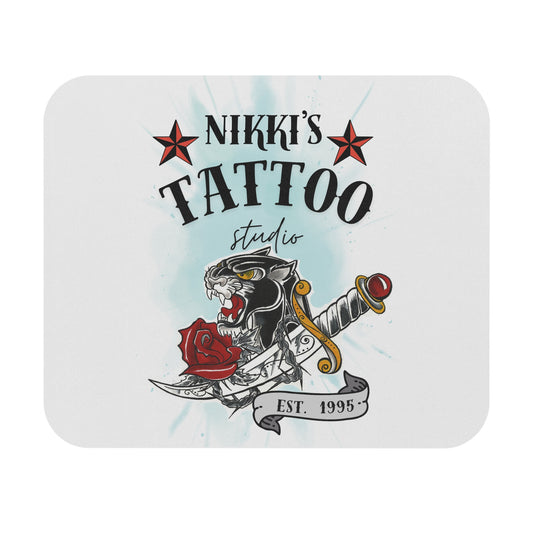 Nikki's Tattoo Studio Collection - Panther Dagger Rose - Mouse Pad