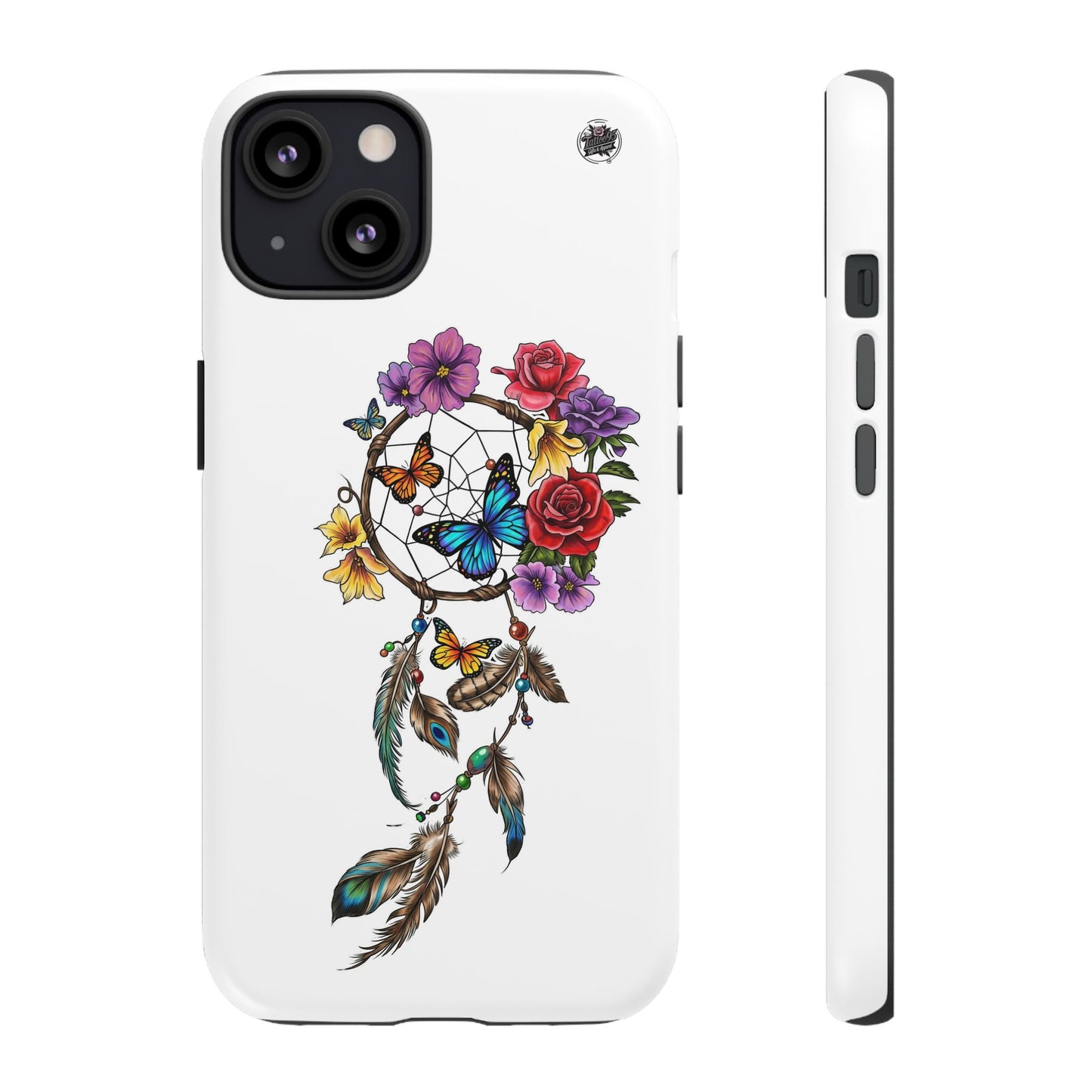 Dreamcatcher &  Butterflies White — Tough iPhone 17 - iPhone 11 Series Protective Cover