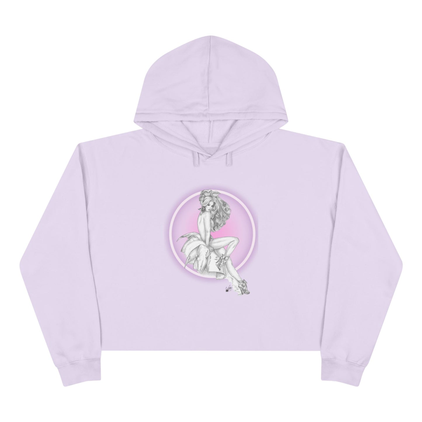 Pretty Bunny Vintage Artwork - Beauty Never Gets Old - Hoodie Cropped