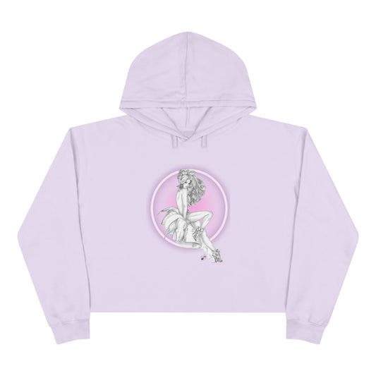 Pretty Bunny Vintage Artwork - Beauty Never Gets Old - Hoodie Cropped