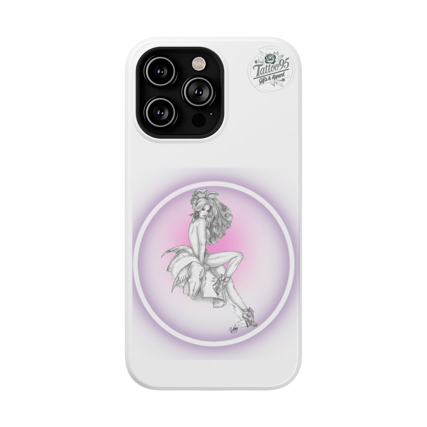 Pretty Bunny Vintage Artwork - iPhone Case