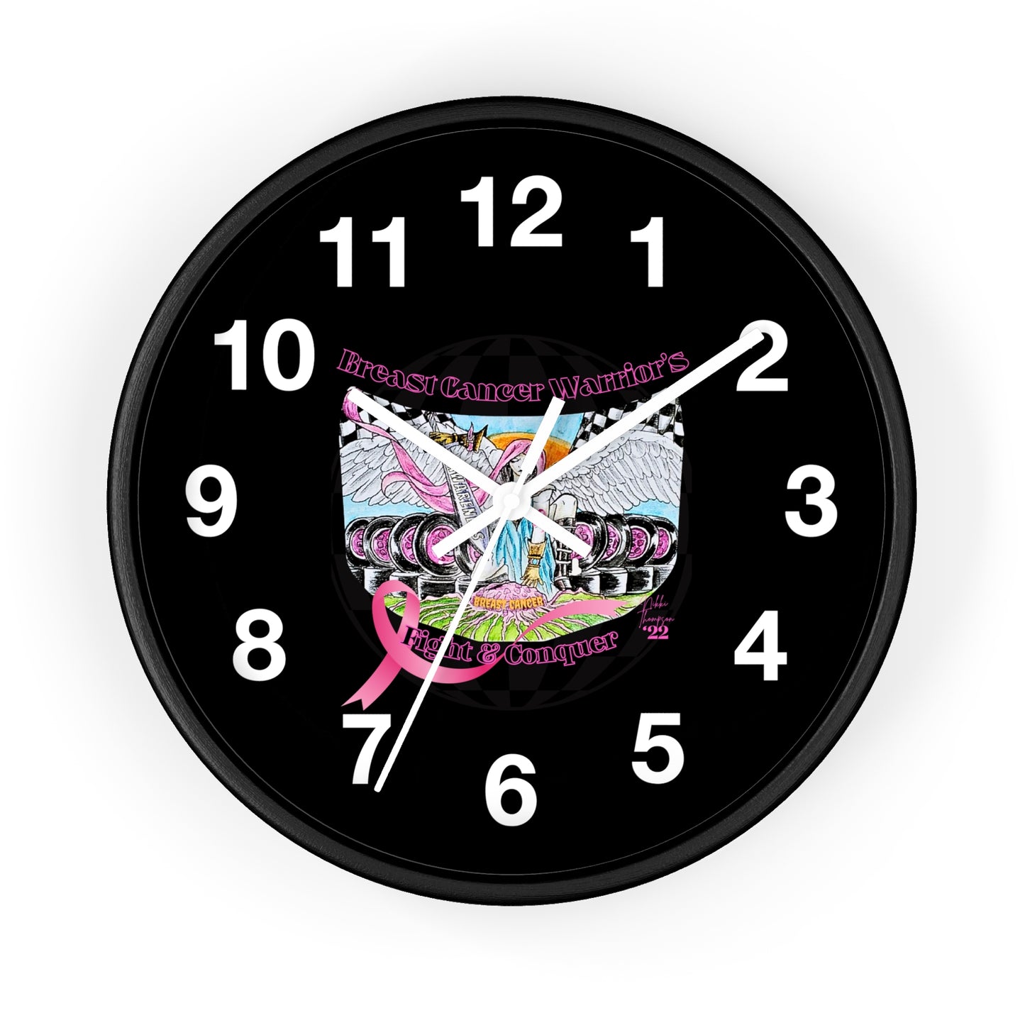 Nikki's Tattoo Studio Collection - Fight and Conquer Warrior Wall Clock — Charlotte Motor Speedway 2022 Commemorative