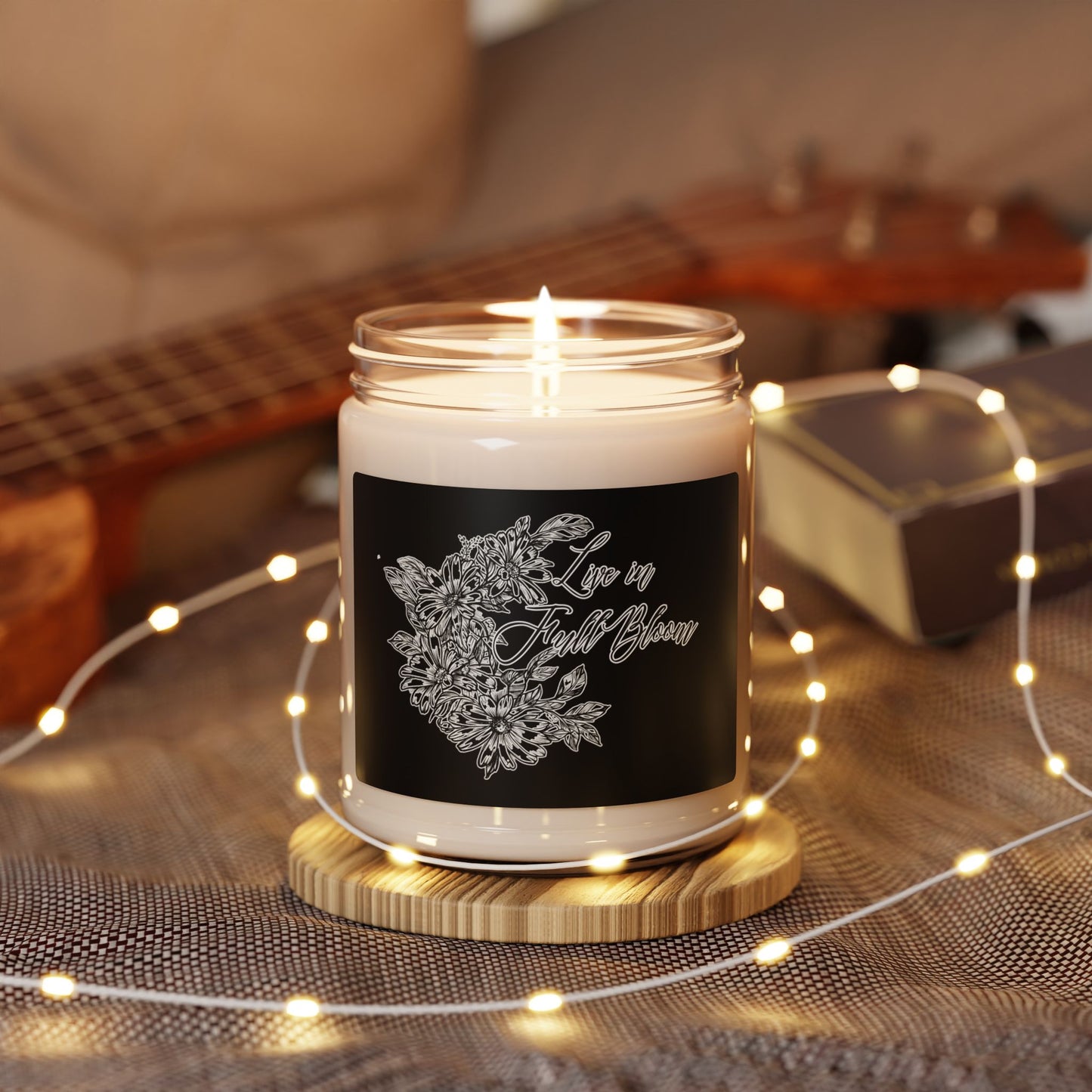 Live In Full Bloom 9oz Candle, Long-Burn Aromatic Candle Scented and unscented.
