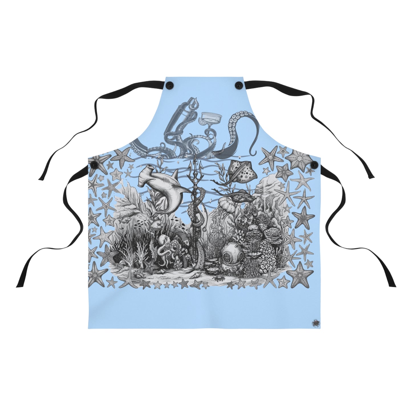 Ocean Tattoo Underwater Journey - Nautical Blue Apron