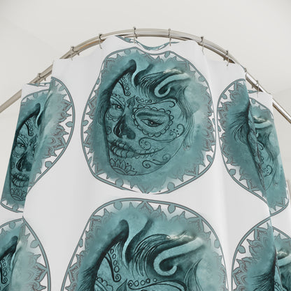 Beautiful Face Tattoo Artwork - Shower Curtain