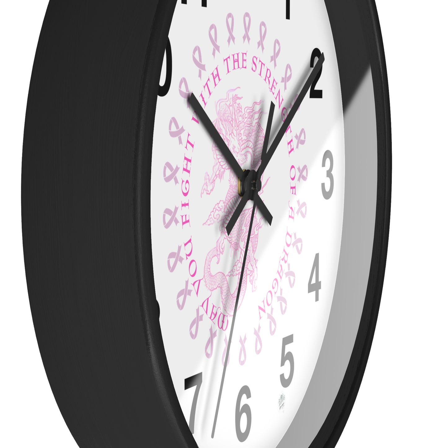 Dragon Strength - Wall Clock White Background