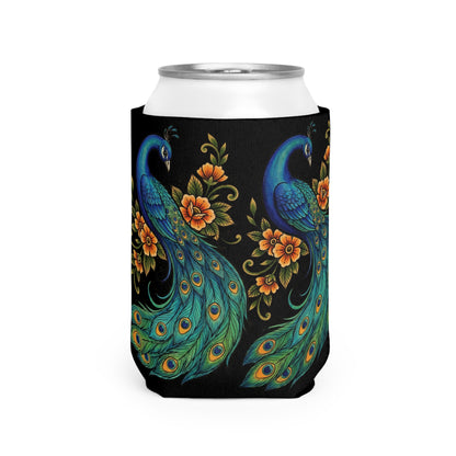 Floral Peacock - Can Cooler Sleeve