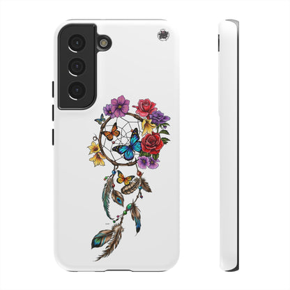 Dreamcatcher &  Butterflies White — Tough Galaxy S10-S25 Series Protective Cover