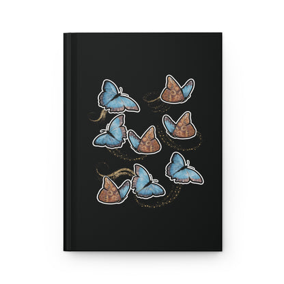 Blue Morphis Butterfly - Hardcover Journal