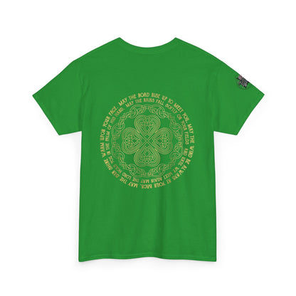 Irish Strong - Vintage Tee — "May The Road Rise Up" Green  Unisex TShirt