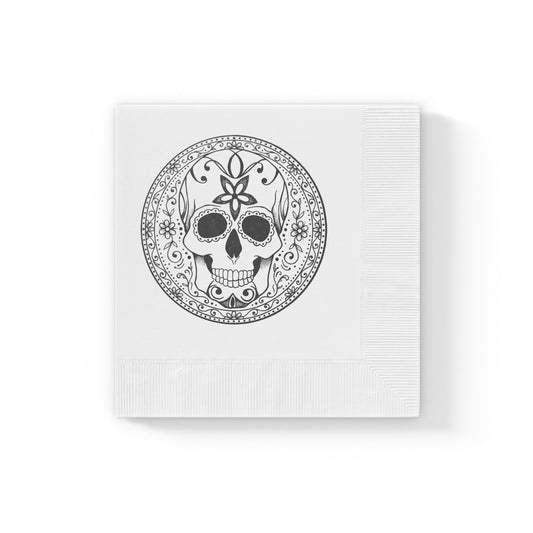 Sugar Skull - Cocktail Napkins — Day of the Dead Party Napkins
