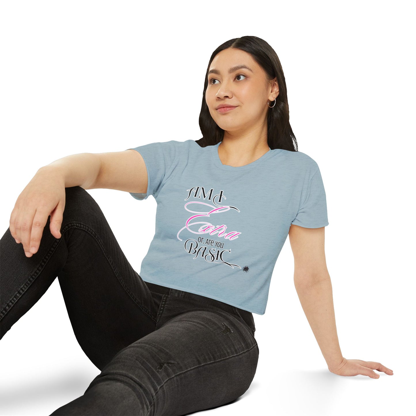 AM I EXTRA OR ARE YOU BASIC? – Women's Boho Festival Crop Top