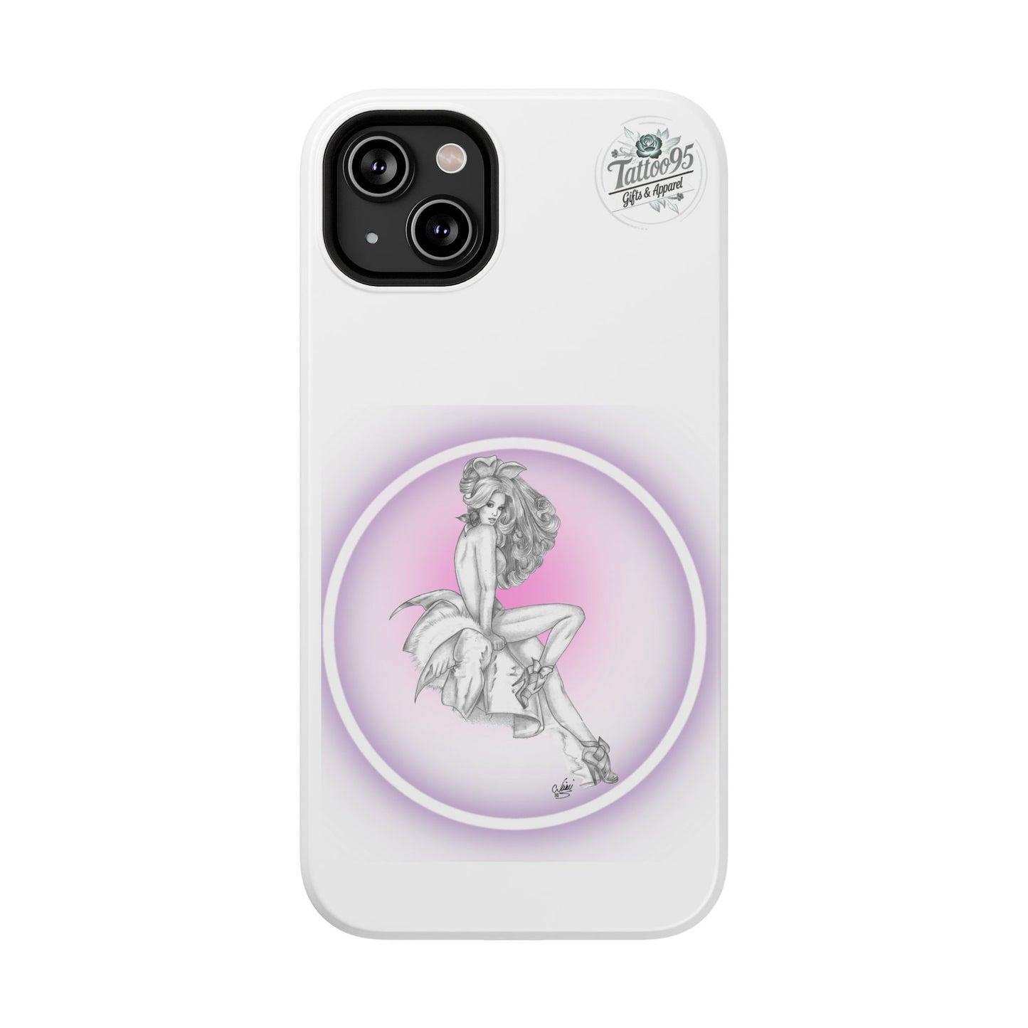 Pretty Bunny Vintage Artwork - iPhone Case