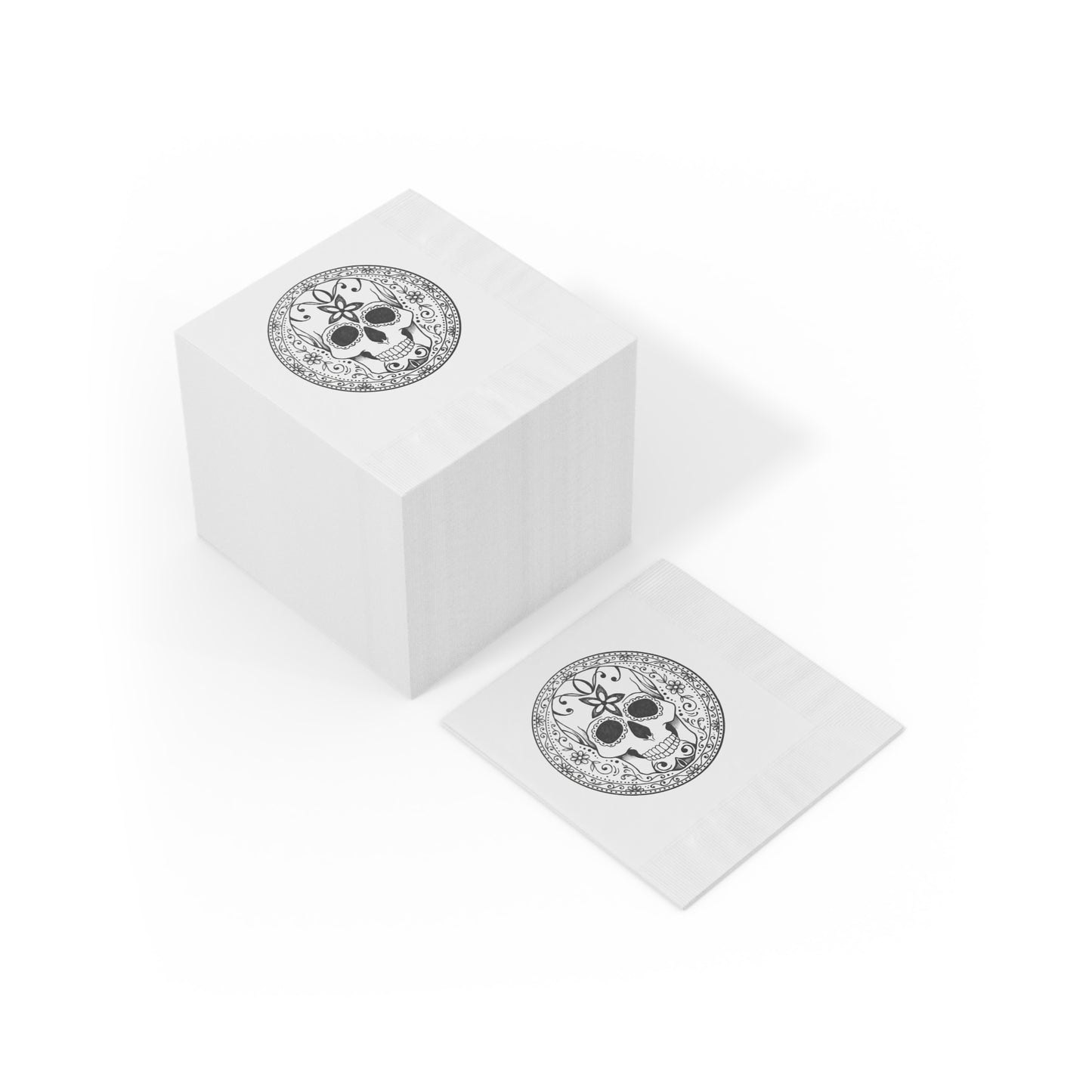 Sugar Skull - Cocktail Napkins — Day of the Dead Party Napkins