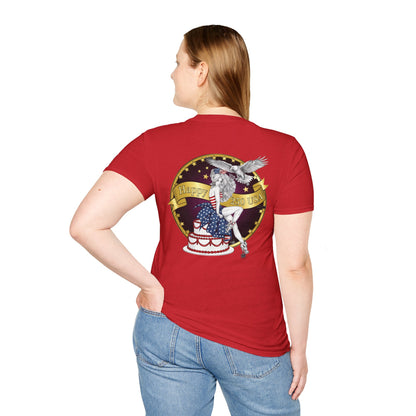 Eagle Tattoo T-Shirt with Flag & Lady Liberty – Happy 250th Birthday USA