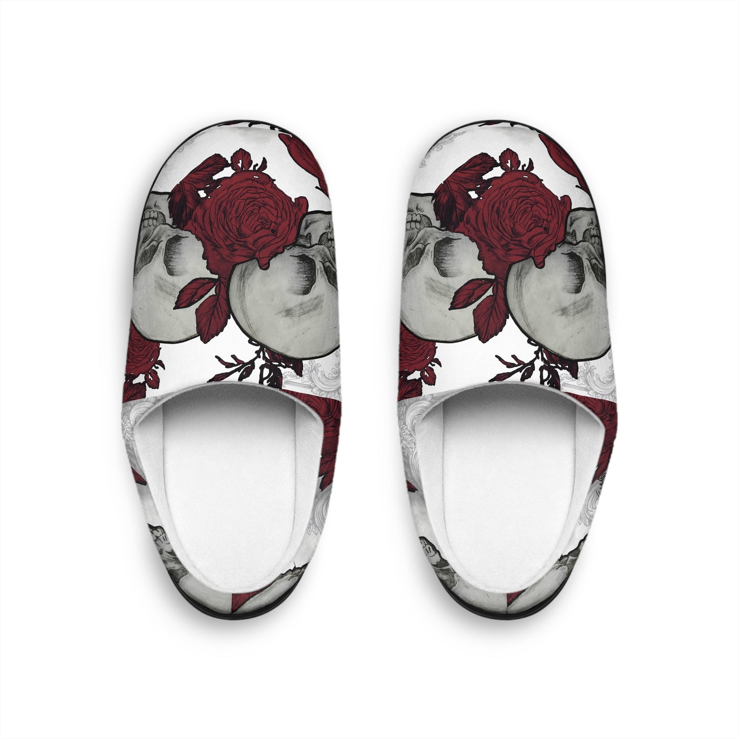 Skulls and Roses - Women's Indoor Slippers