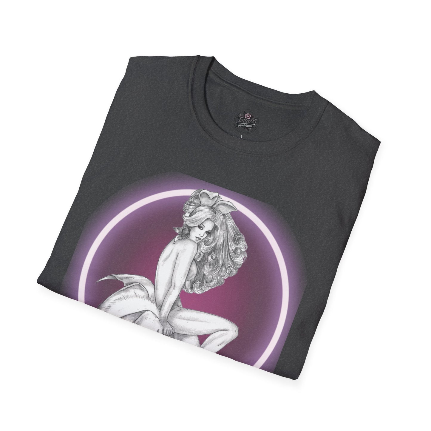 Pretty Bunny Vintage Artwork - Unisex Soft-Style T-Shirt