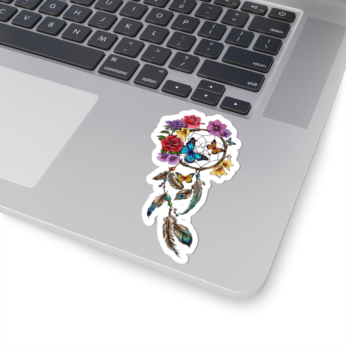 Dreamcatcher Floral Stickers — Colorful Butterfly & Feather Kiss-Cut Decals