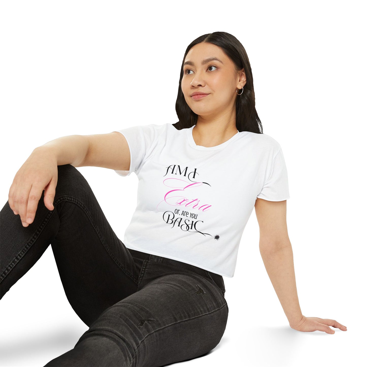 AM I EXTRA OR ARE YOU BASIC? – Women's Boho Festival Crop Top
