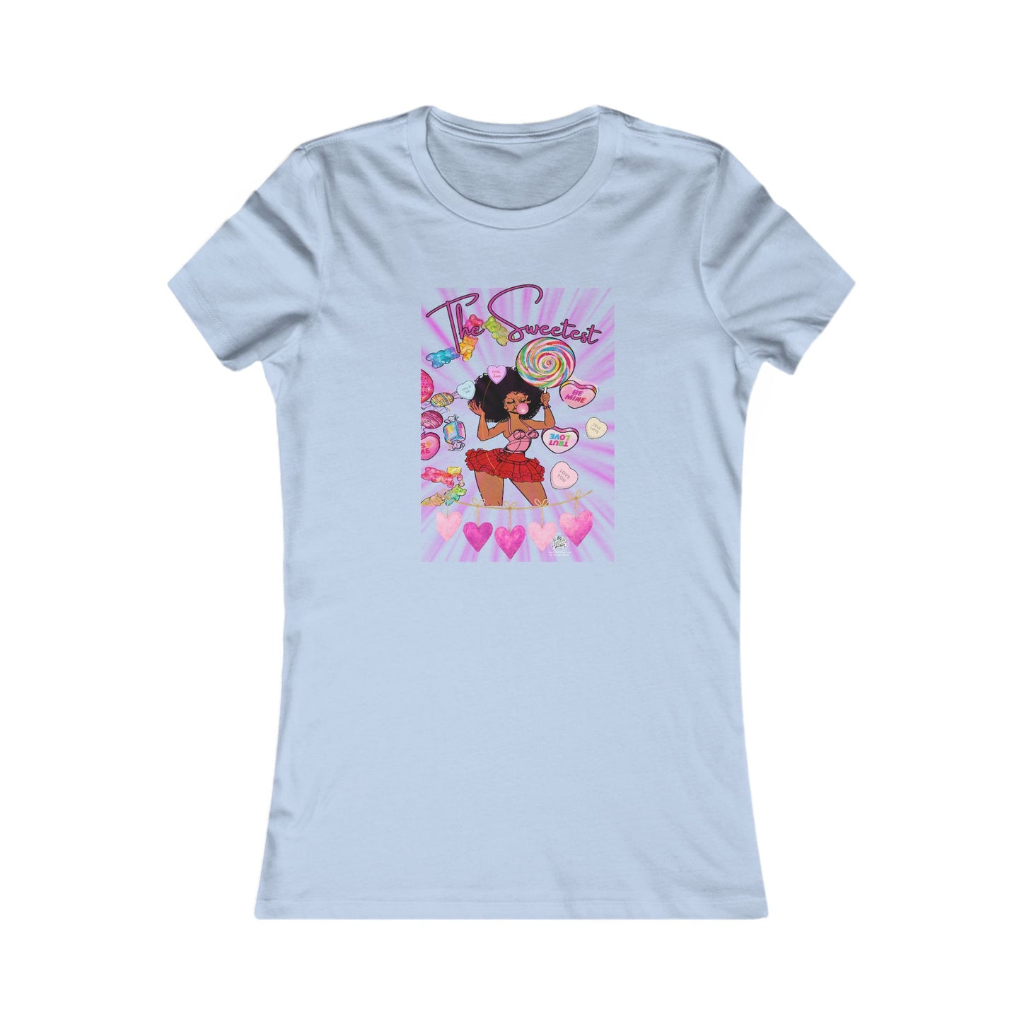 Candy Girl Tattoo Design - 6 colors in Slim Fit Favorite Women’s Tee