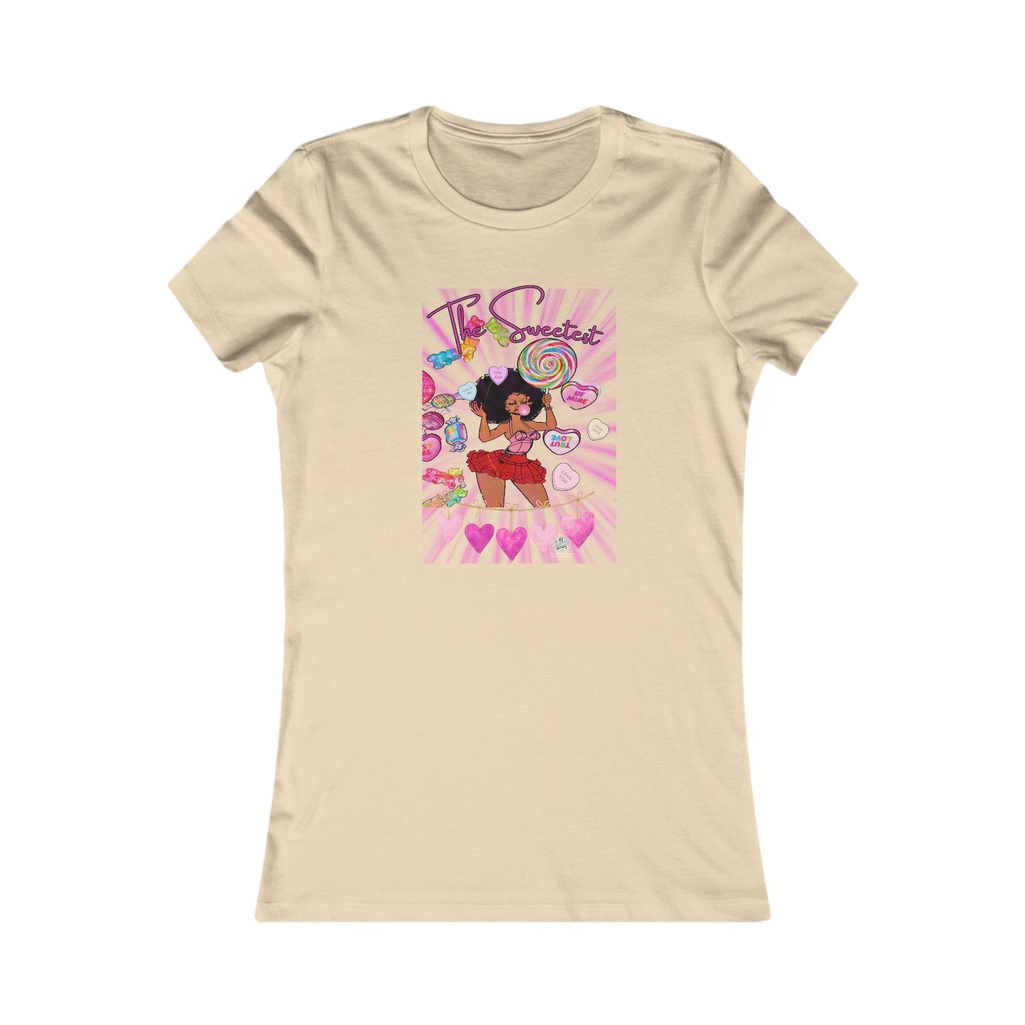 Candy Girl Tattoo Design - 6 colors in Slim Fit Favorite Women’s Tee