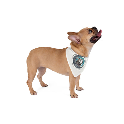 Dog Bandana — 'My Human Loves Me to the Moon and Back' Cute Lunar Paw Print Pet Scarf
