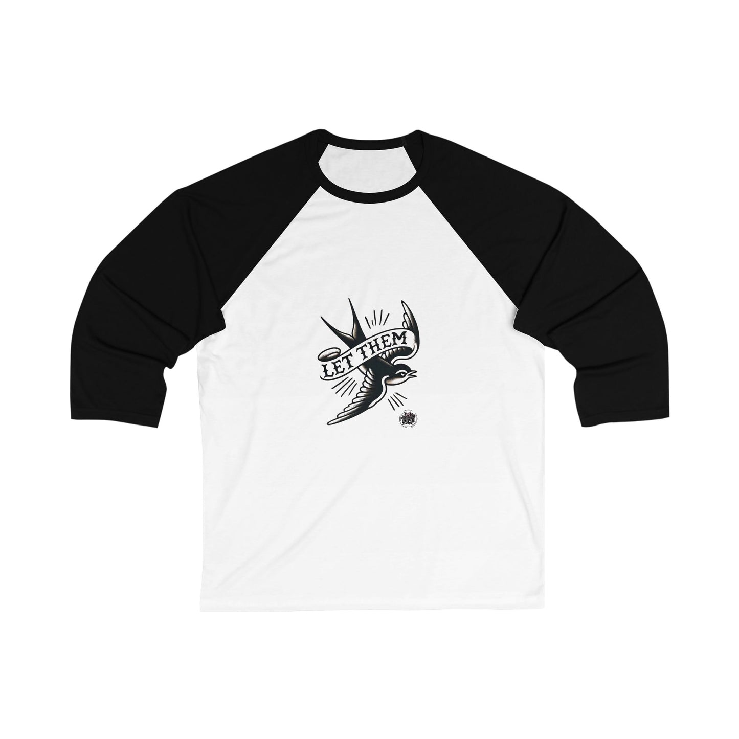 Let Them Bird Tattoo Baseball Tee — 3/4 Sleeve Shirt