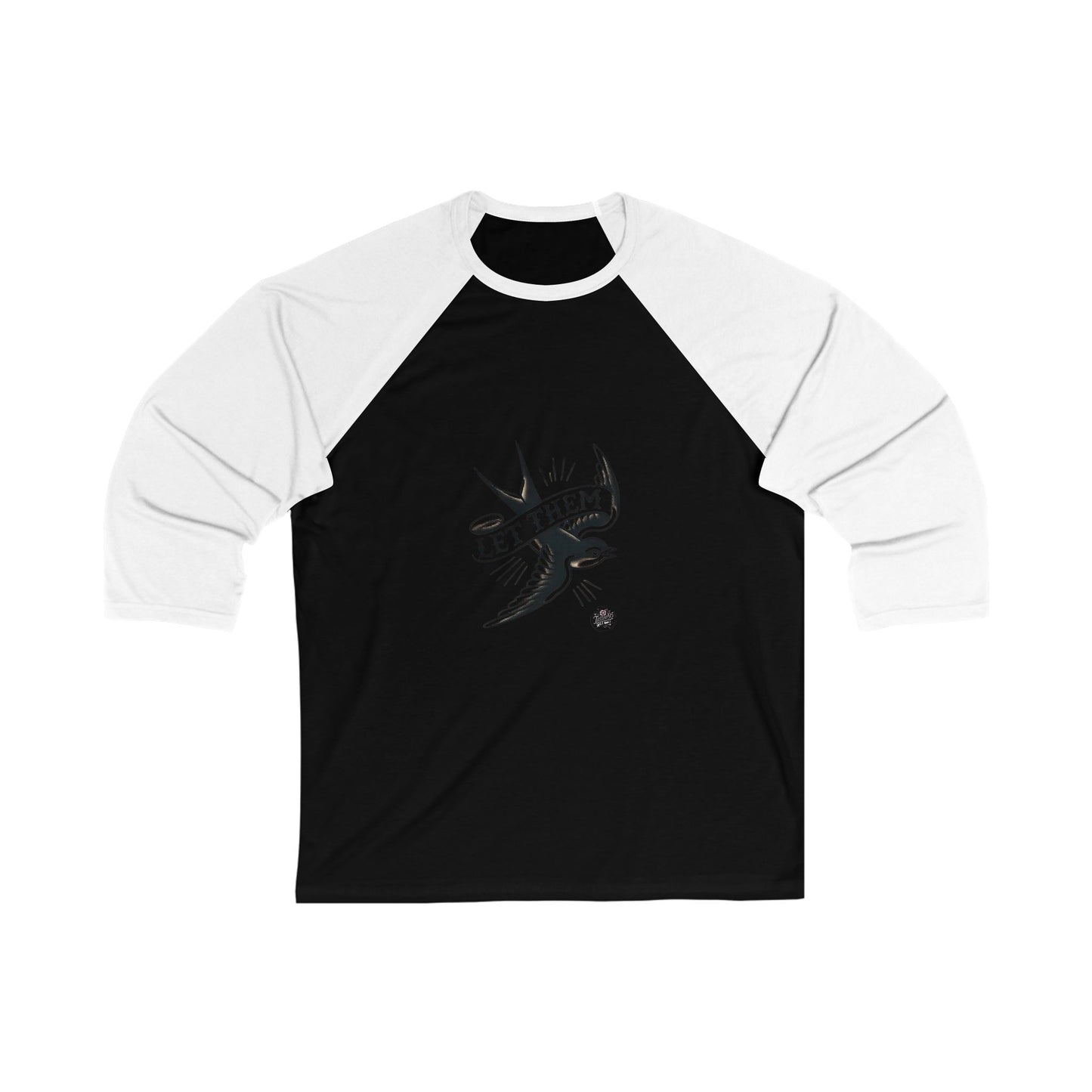 Let Them Bird Tattoo Baseball Tee — 3/4 Sleeve Shirt