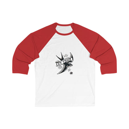 Let Them Bird Tattoo Baseball Tee — 3/4 Sleeve Shirt