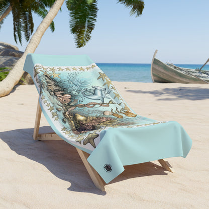 Ocean Tattoo Underwater Journey Beach Towel — Small & Large