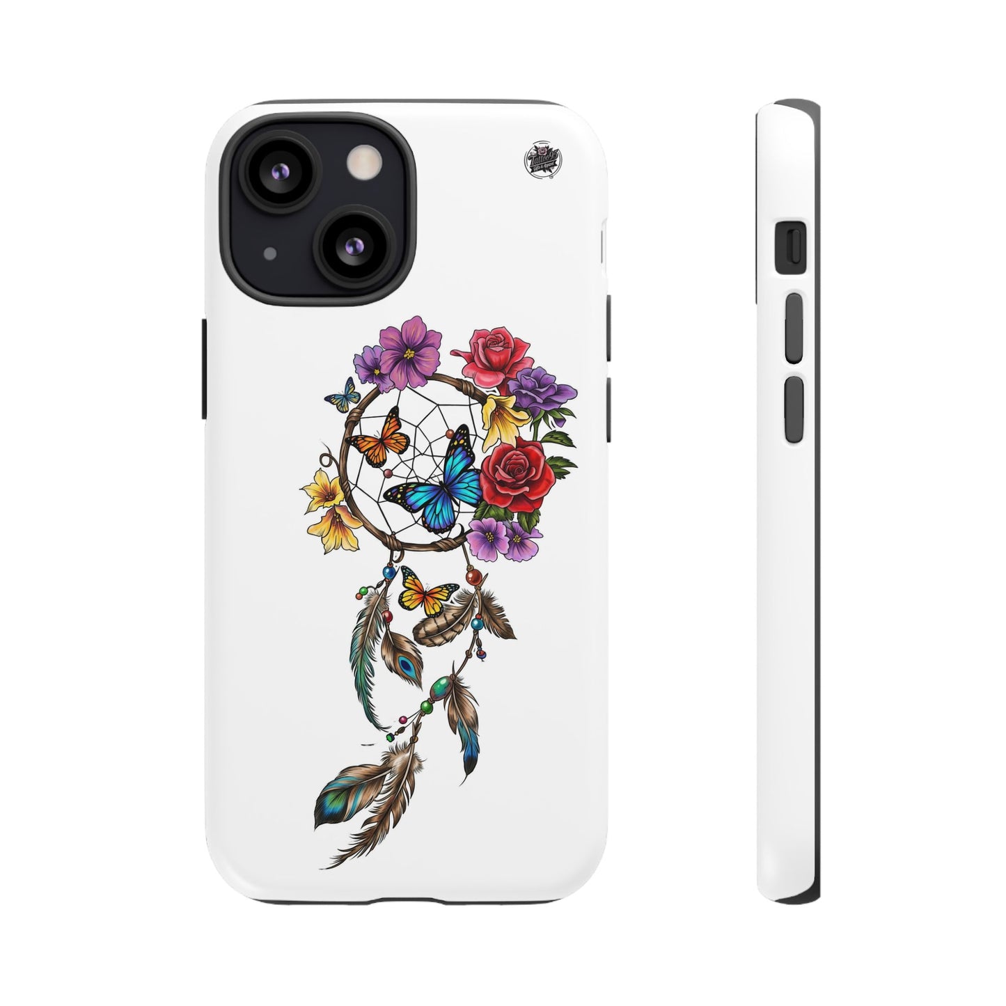 Dreamcatcher &  Butterflies White — Tough iPhone 17 - iPhone 11 Series Protective Cover