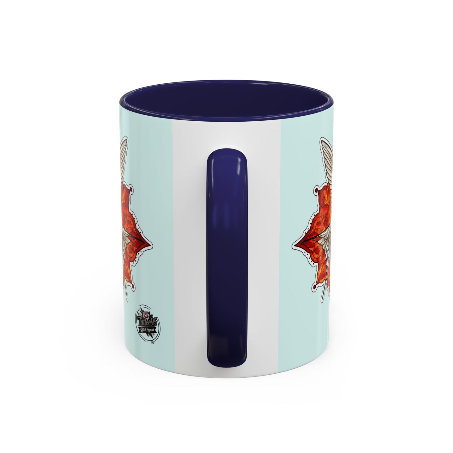 Swallow & Autumn Leaf Accent Coffee Mug — Ceramic Bird Lover Gift (11/15oz)