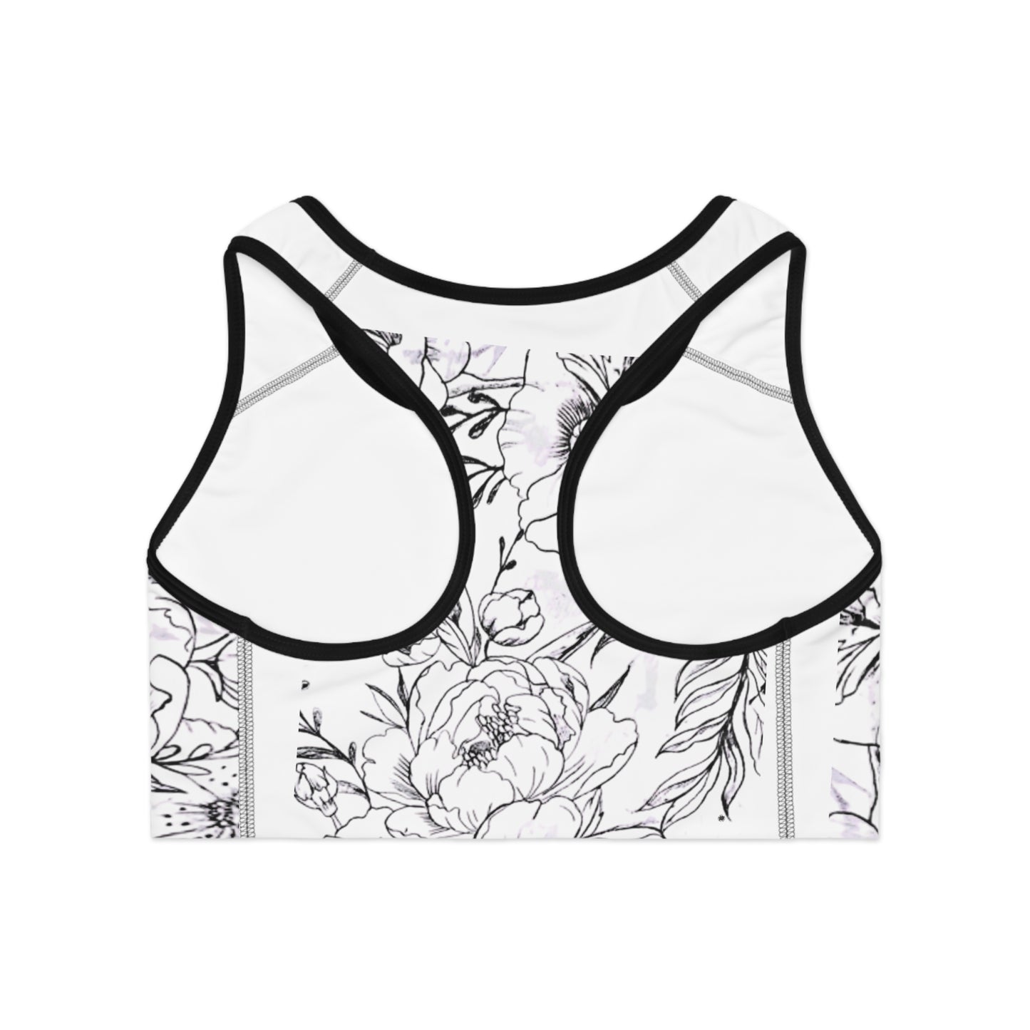 Peonies Tattoo Artwork - Sports Bra
