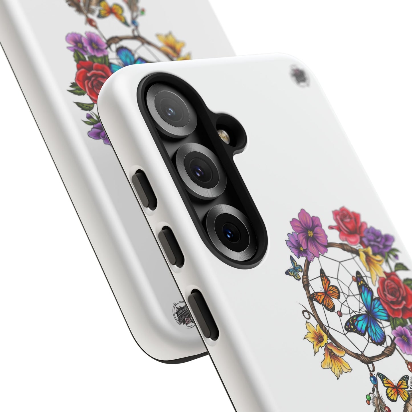 Dreamcatcher &  Butterflies White — Tough Galaxy S10-S25 Series Protective Cover