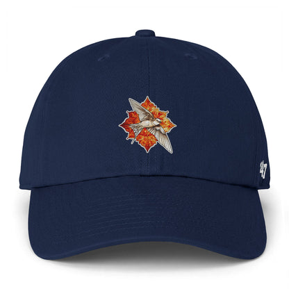 Swallow Bird Embroidered Baseball Cap — Casual Script Hat for Everyday Wear