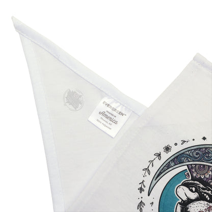 Dog Bandana — 'My Human Loves Me to the Moon and Back' Cute Lunar Paw Print Pet Scarf
