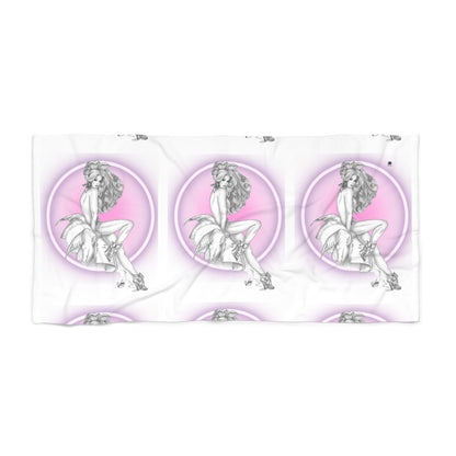 Pretty Bunny Vintage Artwork - Beach Towel