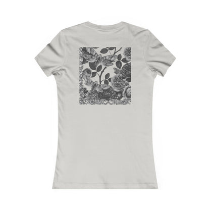 Purple Moths & Roses Women's Slim Fit Tee — Original Tattoo Artwork